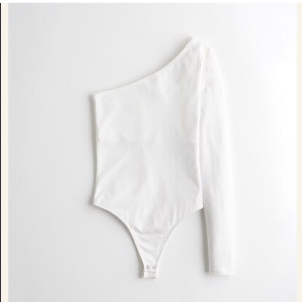 NWT Abercrombie & Fitch White one Shoulder bodysuit - Picture 3 of 3